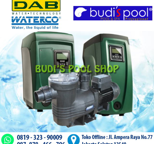 Distributor Jual Pompa Inverter DAB dan Waterco Terbaik di Jakarta, Meda, Bali, Bandung, Yogyakarta, Semarang, Batam, Indonesia